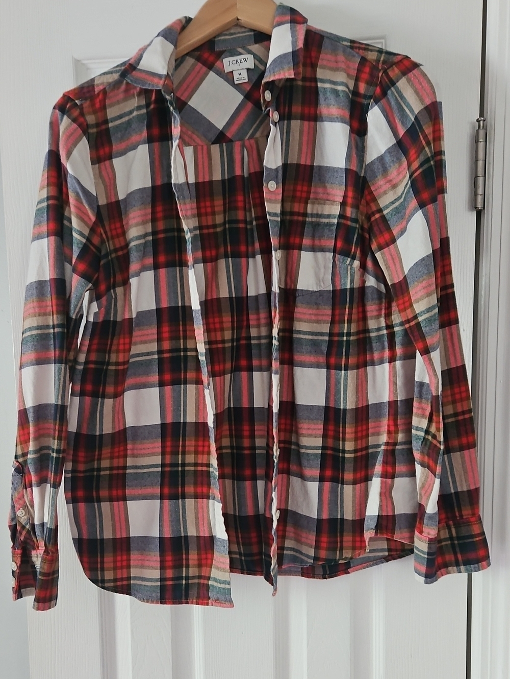M - Fitted Womens Lightweight J Crew Flannel Button Down